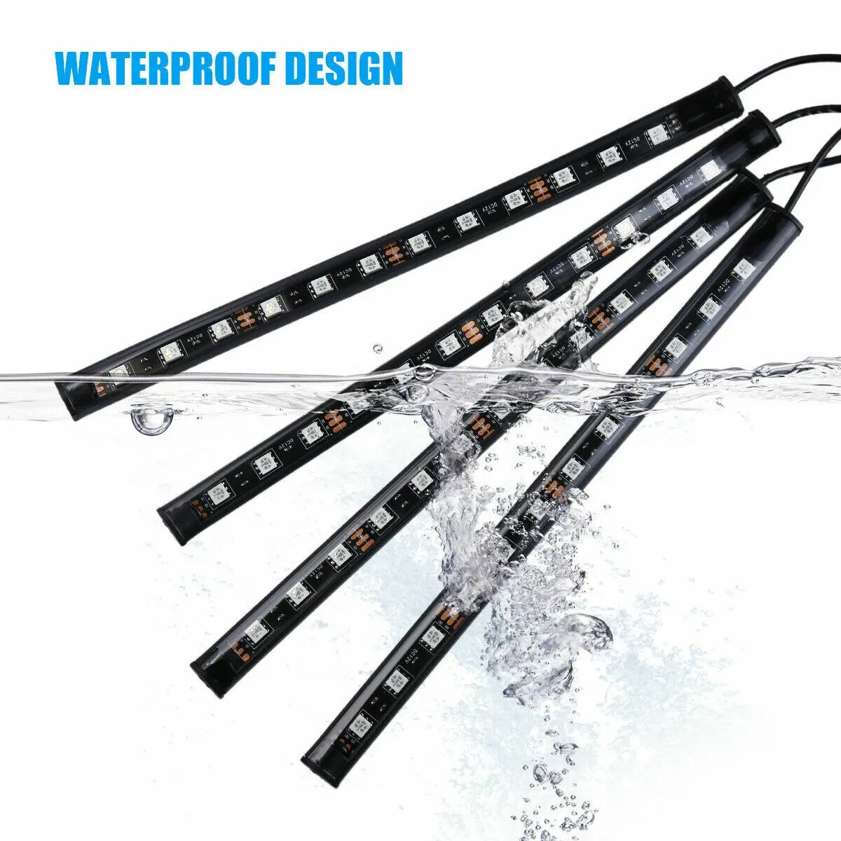 Auto LED RGB Interior Atmosphere Strip Light, Decorative Foot Lamp with USB, Wireless Remote, Music Control, and Multiple Modes