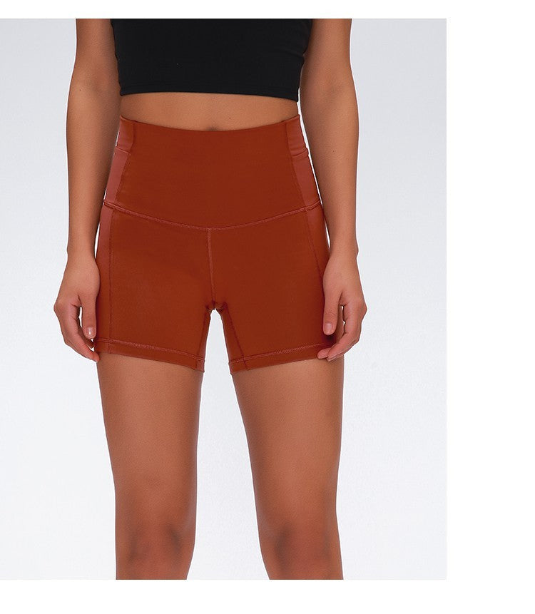 High-Waist Hip-Lifting Sports Shorts – Women's Tight Fit Fitness Pants