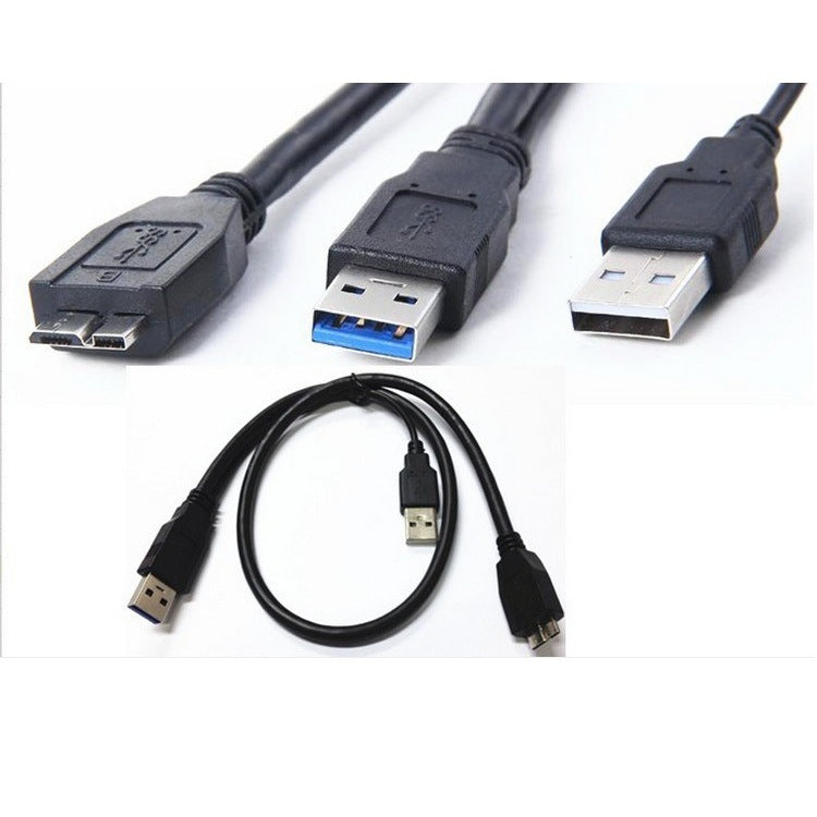 Mobile Hard Disk Data Cable Double Head Y Type Auxiliary Power Supply