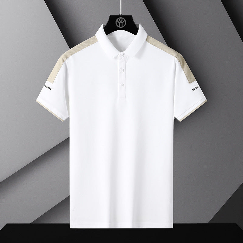 Short Sleeve Lapel T-shirt Round Neck Loose T-shirt Trendy