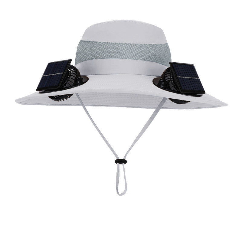 Solar Twin Fan Hat Men's Summer Outdoor Mountaineering Fishing