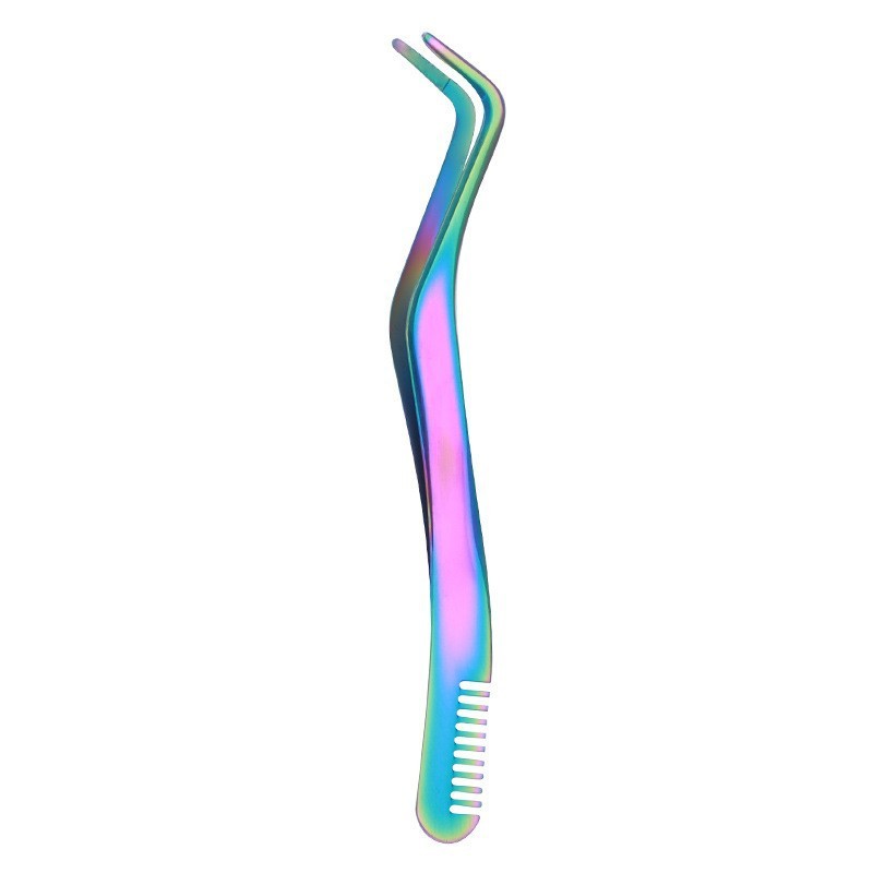 Eyelash Comb & Tweezers – Metal Lash Tool for Shaping & Application