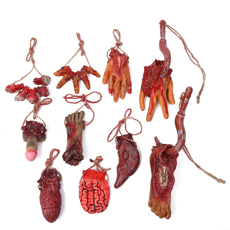 Halloween Broken Limb Pendant – Scary Hanging Prop for Haunted House and Scene Decoration