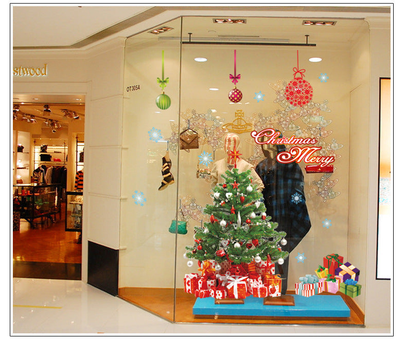 Christmas Store Window Decoration Stickers