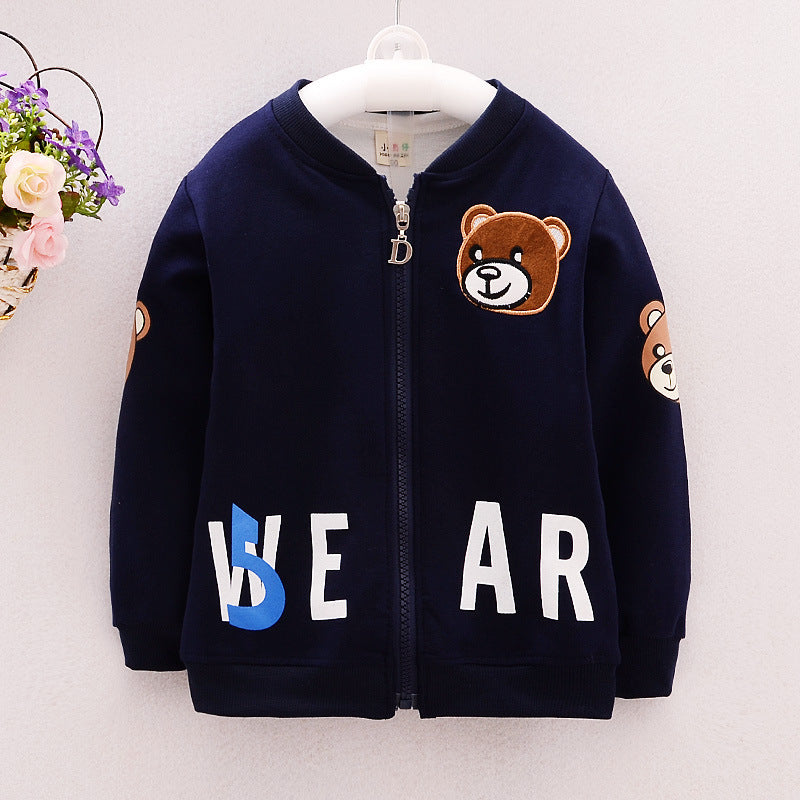 Boys' New Clothes Cartoon Bear Three-Piece Suit