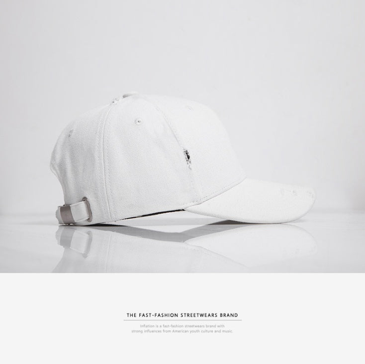 Trendy Unisex Distressed Solid Color Baseball Cap