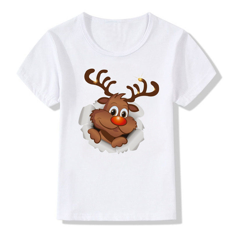Unisex Cotton Crew Neck Christmas Tee Regular Fit Kids