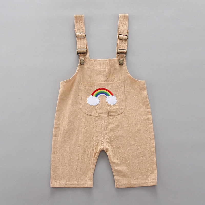 Rainbow Bib Pants for Girls – Cute Baby Kids Overalls Outfit