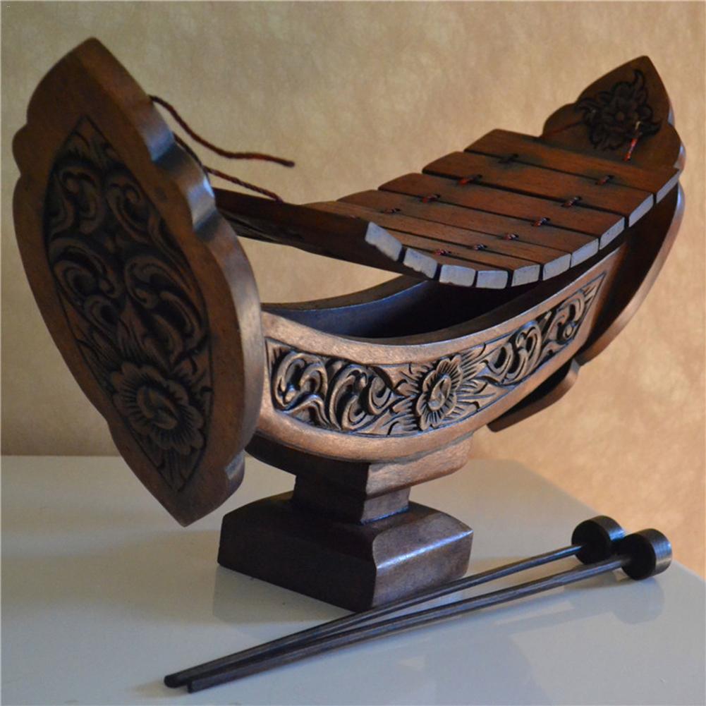 Southeast Asian Style Wooden Hand Xylophone Musical Instrument Pendant Decoration