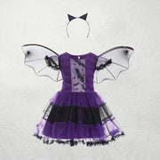 Children’s Halloween Witch Costume Dress with Hat