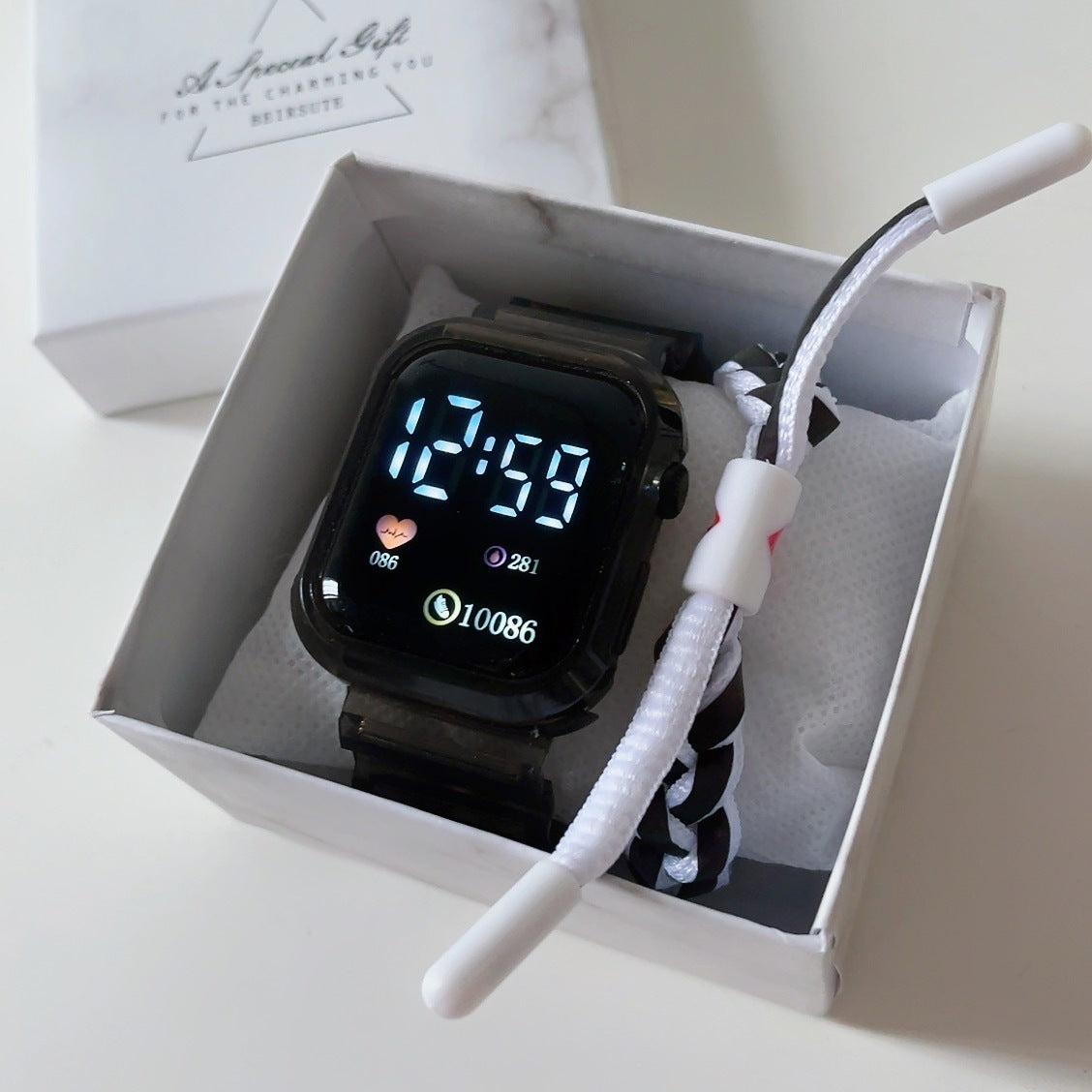 Square LED Electronic Watch