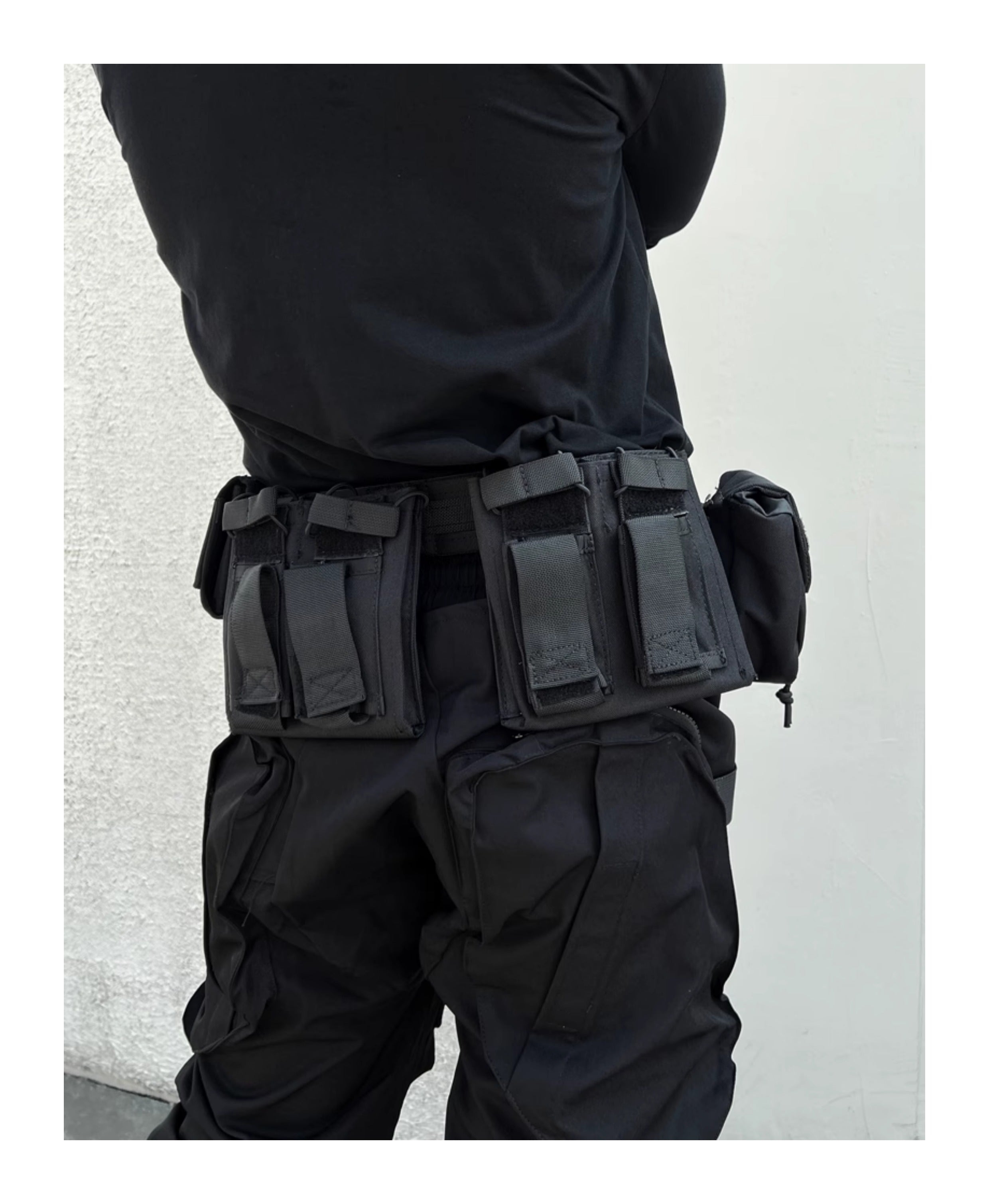 Black Multi-Functional Tactical Belt – Adjustable Double-Layer Design for Men & Women