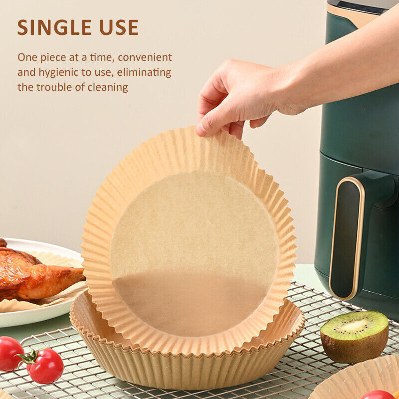 Round Disposable Non-Stick Air Fryer Steamer Paper Liner Parchment Baking