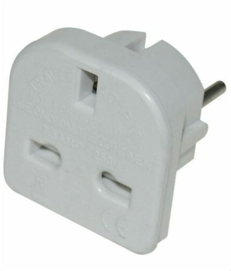 EU Travel Adapter Plug 5 Pack UK To Euro Europe Adaptor 2 Pin Plugs European