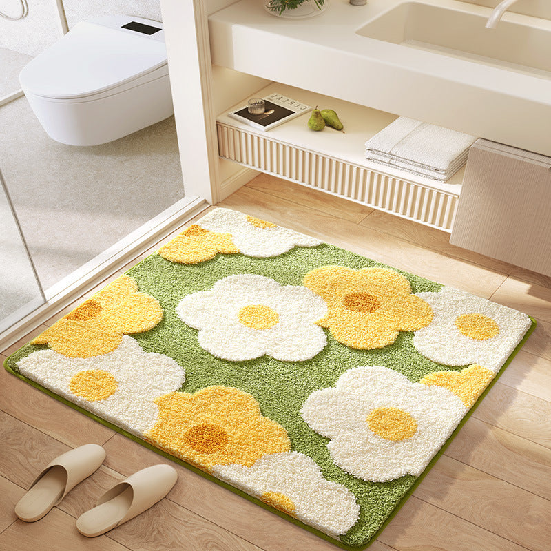 Square Bath Mat – Super Absorbent, Non-Slip Bathroom Floor Rug