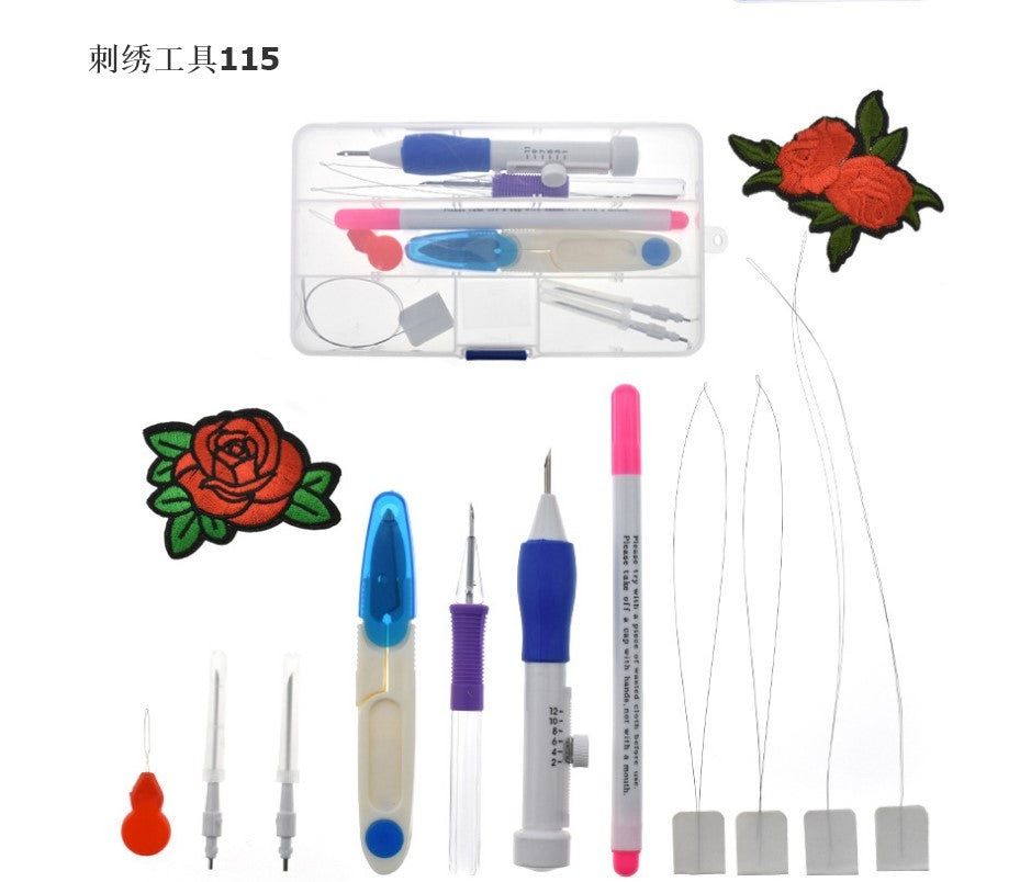 DIY Embroidery Set with 50 Threads – Sewing Kit for Craft Projects