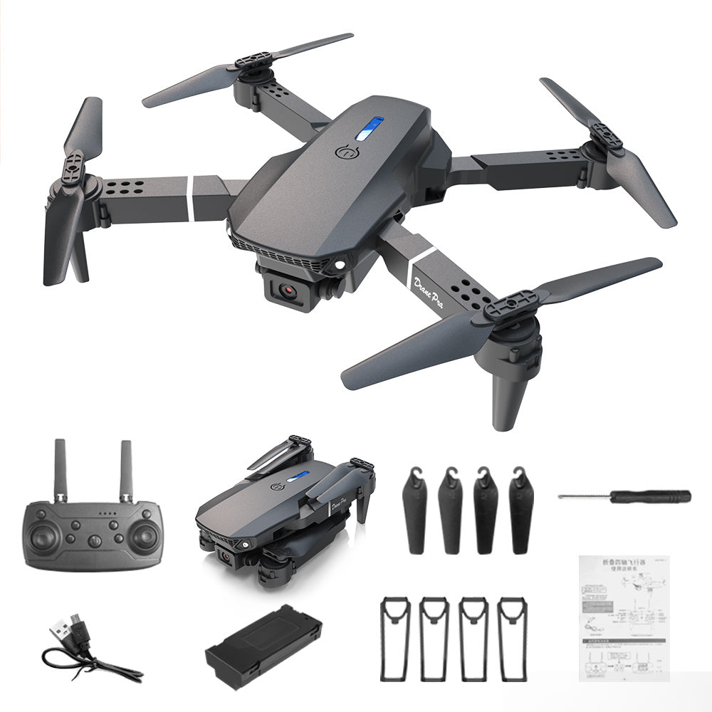 E88 Dual Camera Drone – WiFi FPV Foldable RC Quadcopter with Altitude Hold, Remote Control Toy for Beginners & Outdoor Fun