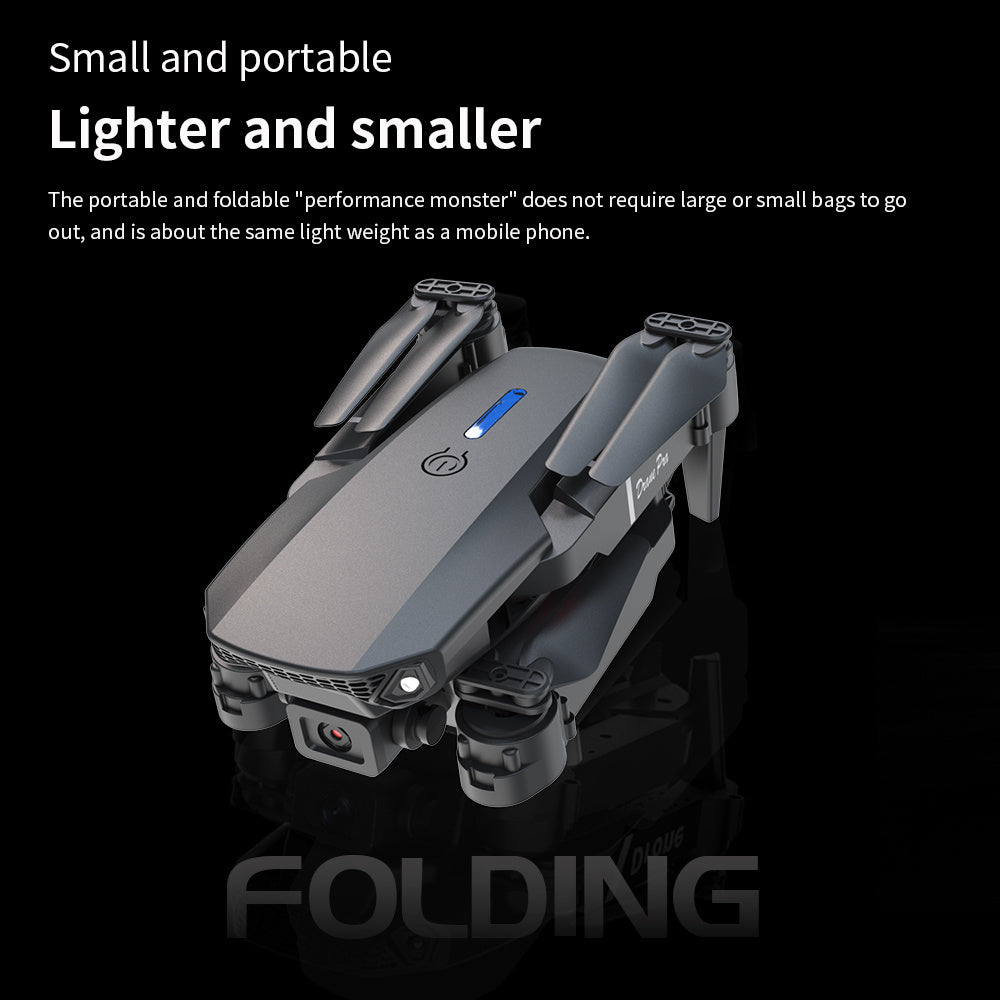 E88 Dual Camera Drone – WiFi FPV Foldable RC Quadcopter with Altitude Hold, Remote Control Toy for Beginners & Outdoor Fun
