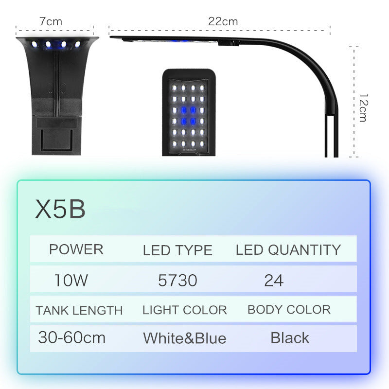 Ultra-Thin LED Clip-On Aquarium Light