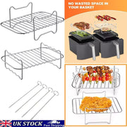 Air Fryer Rack And Grill Rack 8PCS Steel Griller Double Basket Accessories