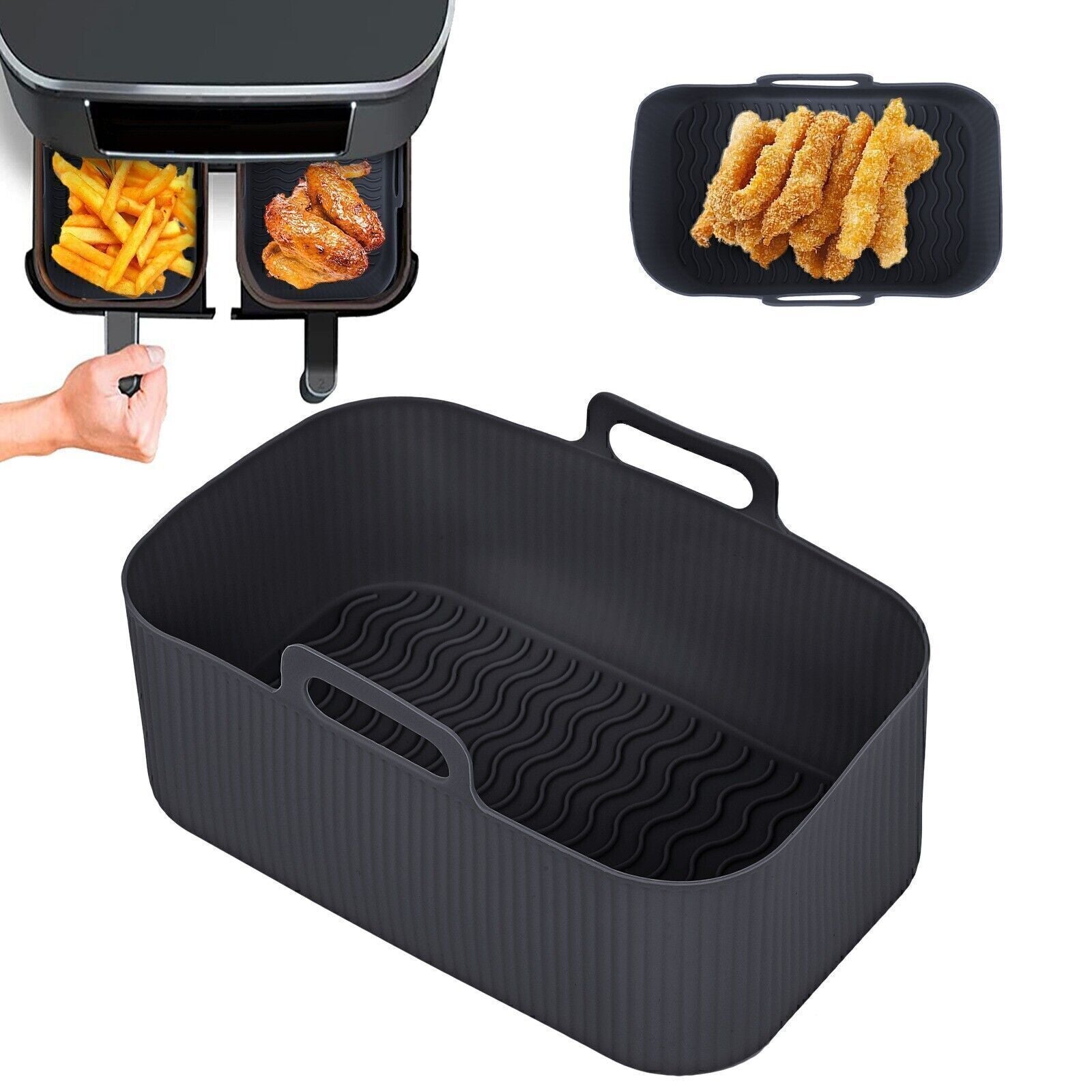 Air Fryer Rack And Grill Rack 8PCS Steel Griller Double Basket Accessories