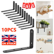 10pc Shelf Brackets Handmade Rustic Heavy Duty Industrial Steel Scaffold Board
