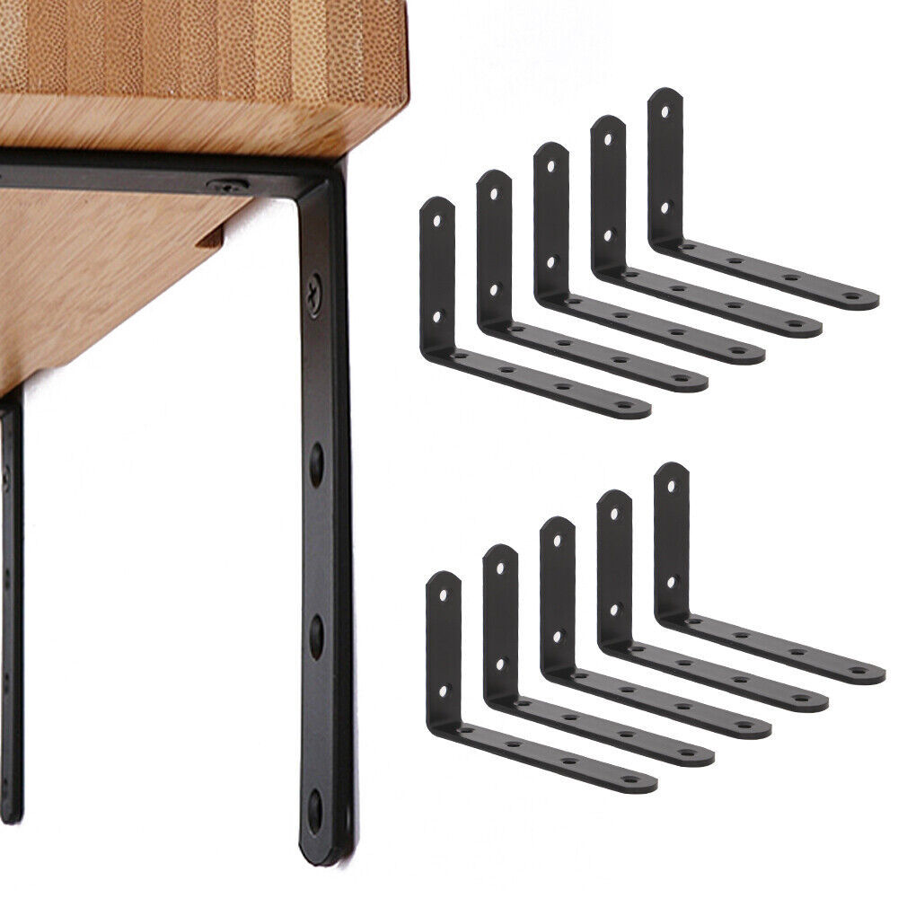 10pc Shelf Brackets Handmade Rustic Heavy Duty Industrial Steel Scaffold Board
