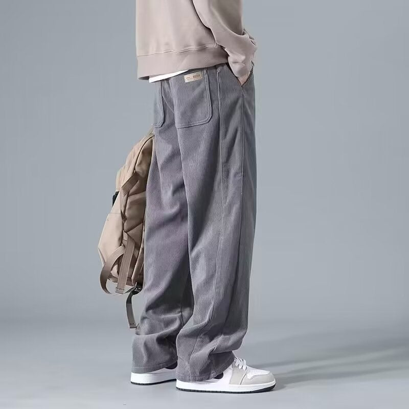 Men’s American Retro Corduroy Loose Drooping Pants