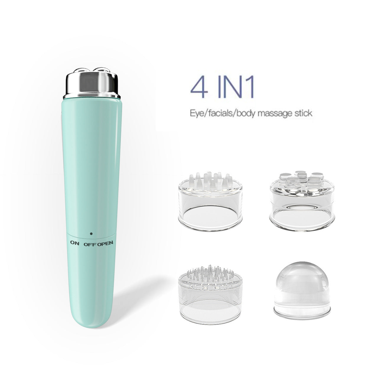 4-in-1 Electric Eye Massager – Micro Vibration Facial Beauty Tool for Dark Circles & Puffiness