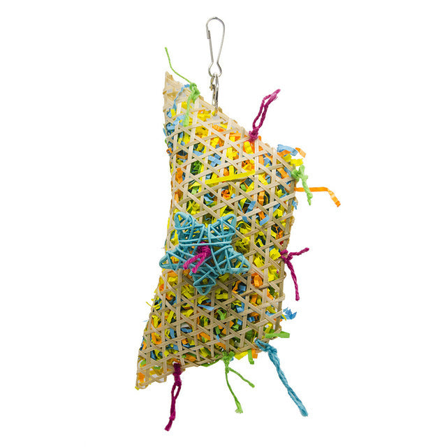 Bird Brushed Straw Chew Toy for Parrots and Small Birds