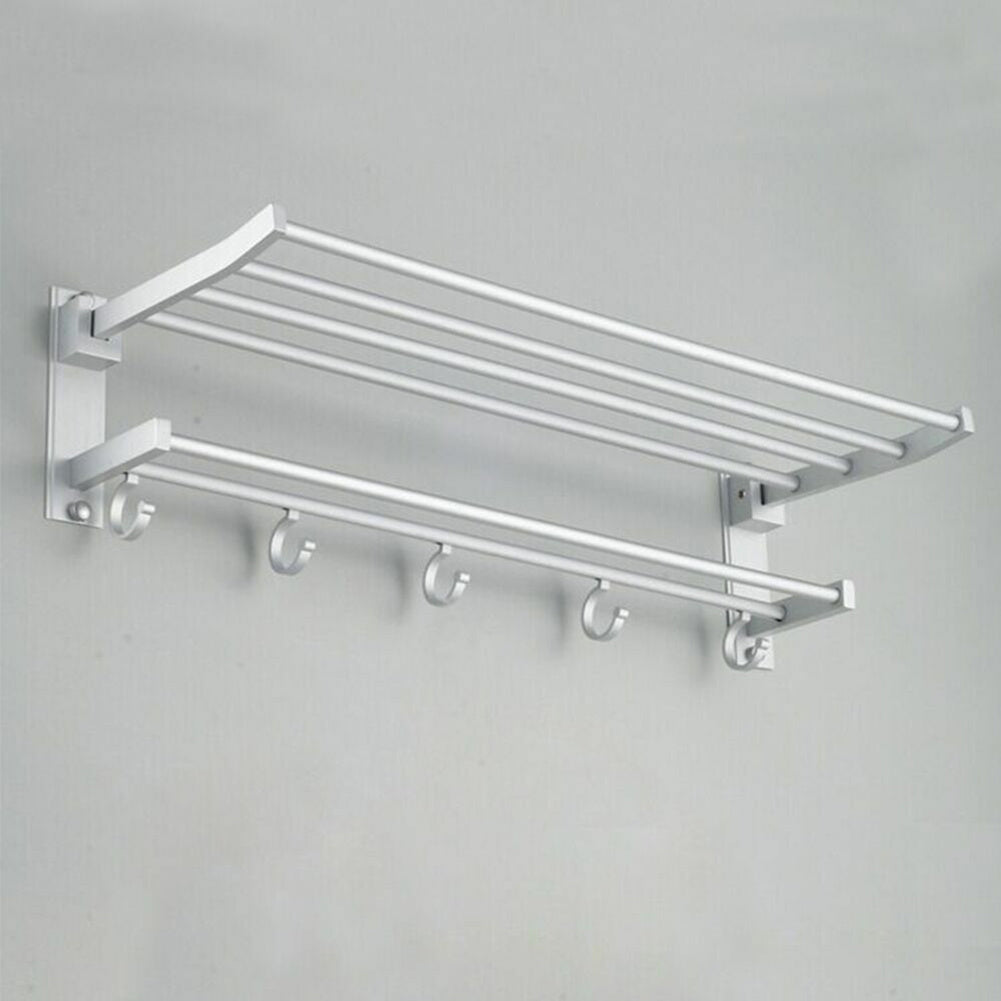 Bathroom Shelf with Towel Rack – Wall-Mounted Storage & Towel Holder