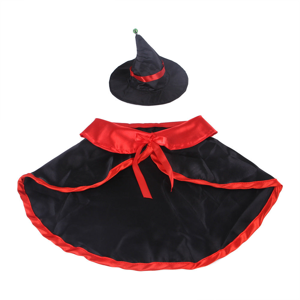 Halloween Pet Cloak Costume – Dog Cat Witch Wizard Outfit