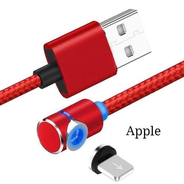 Magnetic LED Charging Cable – USB & USB-C Fast Charger