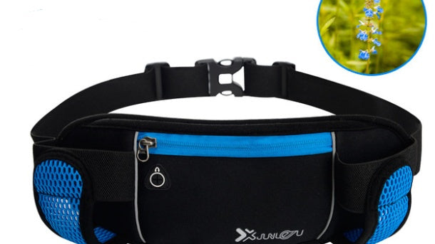 Fitness Running Belt Bag – Waterproof Waist Pack with Bottle Holders