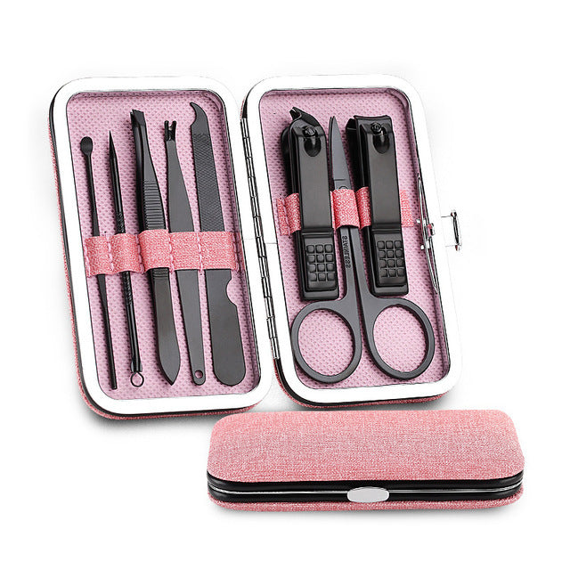 Manicure Nail Clipper Set – 8pcs Professional Grooming & Care Tools