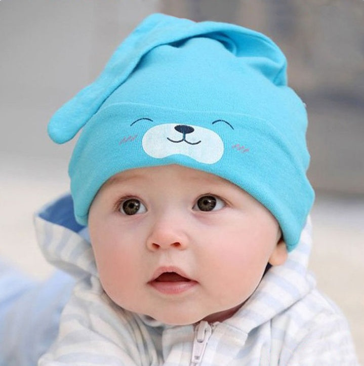 Baby Knit Beanie Cap – Cartoon Animal Double Print Cotton Hat for Toddler Boys and Girl