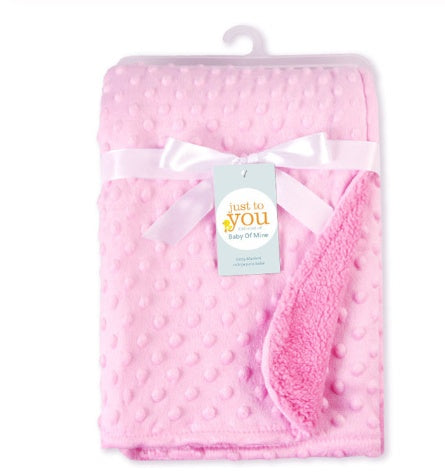 CozyDots Polar Fleece Baby Blanket – Swaddle Wrap for Newborns