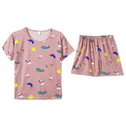 Women's Two-Piece Pajama Set – Short Sleeve Top and Shorts Homewear