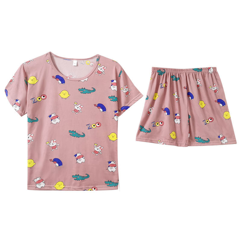 Women's Two-Piece Pajama Set – Short Sleeve Top and Shorts Homewear