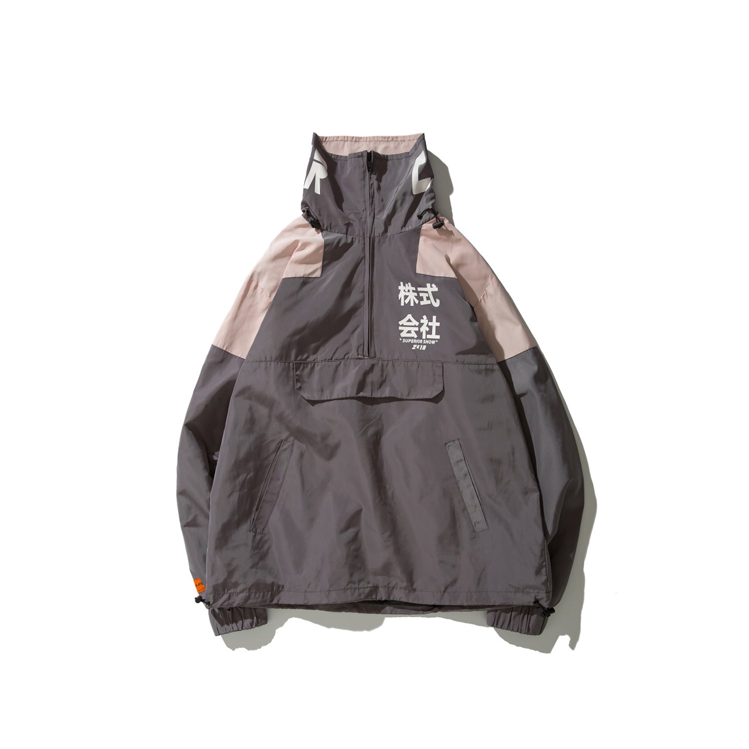 Japanese fashion brand men and women loose BF function wind tooling multi-pocket lapel jacket retro color matching windbreaker jacket