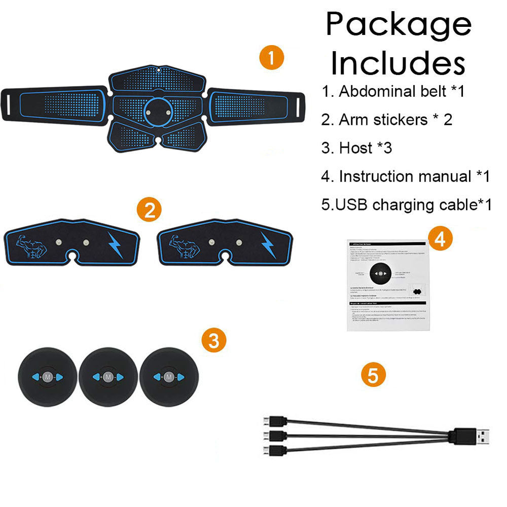 USB Rechargeable EMS Muscle Stimulator – Fat Burning & Body Toning Device