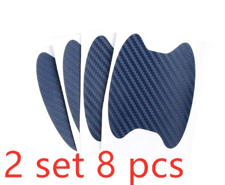 4pcs Carbon Fiber Car Door Handle Stickers – Scratch-Resistant