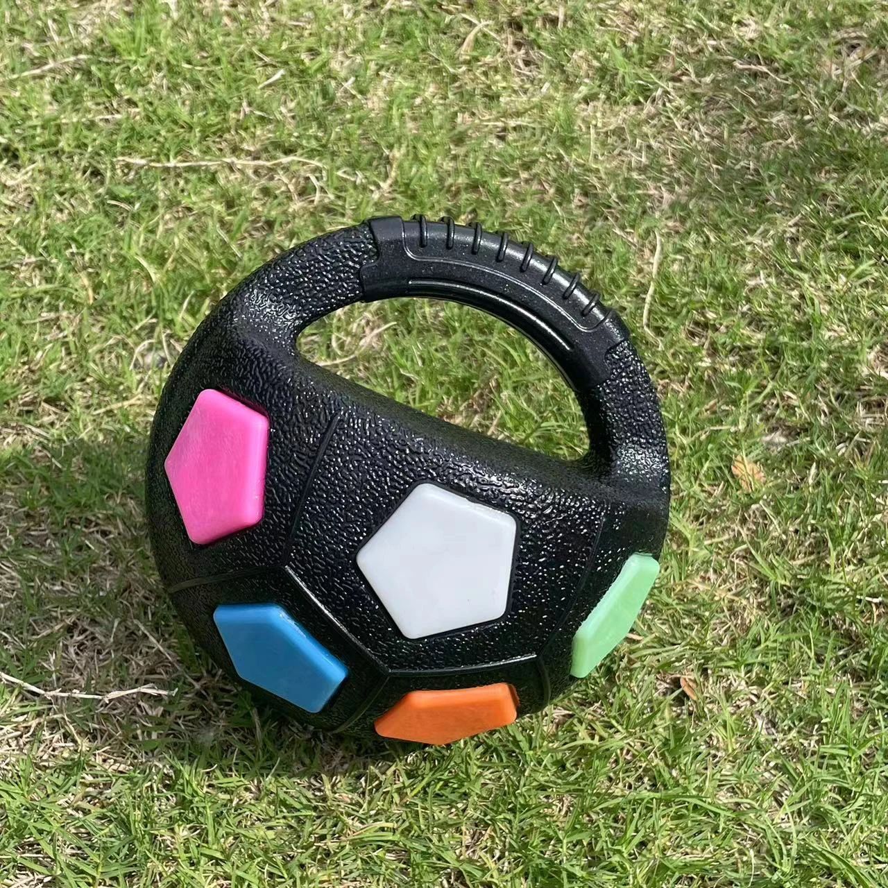 Durable Football and Tennis Ball-Shaped Squeaky Dog Toys for Outdoor Training and Teething Relief