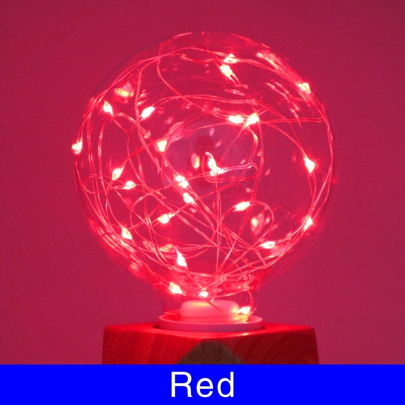 LED Glass Copper Wire Bulb Light