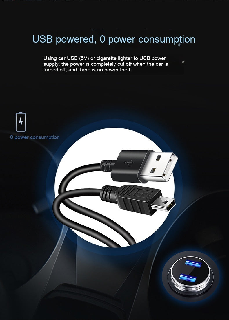 B6T Dual Lens Dash Cam – HD Car Driving Recorder with Night Vision
