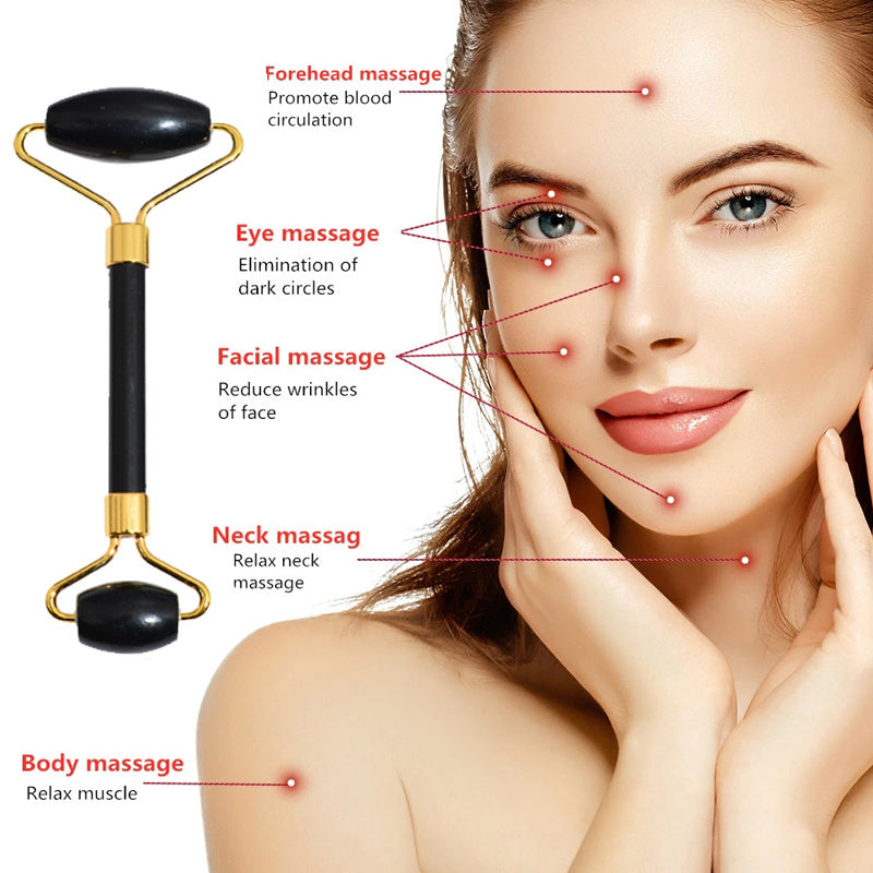 Jade Face Roller – Beauty Device for Facial Massage & Skin Care