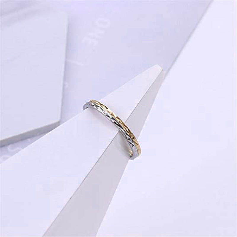 Unisex Korean Style Simple Ring – Titanium Steel Slim Fit