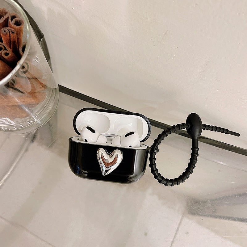 Earphone Sleeves Protective Shell Creative Electroplating Love