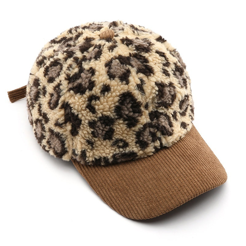 Women's Retro Color-Block Leopard Print Baseball Cap