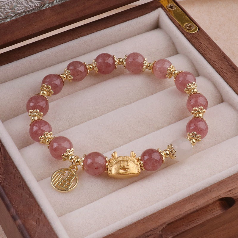 Niche Girlfriends Ice Crack Floral Glazed Bracelet